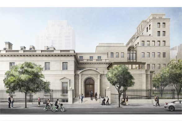 Architect's drawing of what The Frick will look like with the expansion.